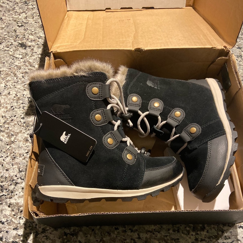 Sorel Winter Boots - Whitney Black Suede